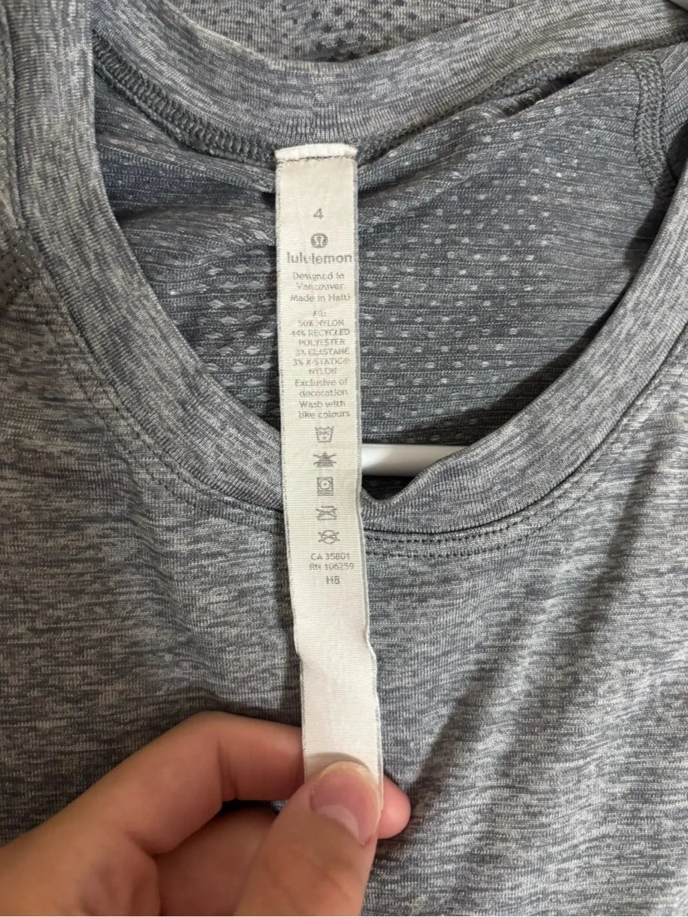 Lululemon Heather Gray Swiftly Tech 2.0 Hip Length